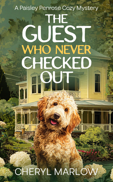 The Guest Who Never Checked Out cozy mystery cover